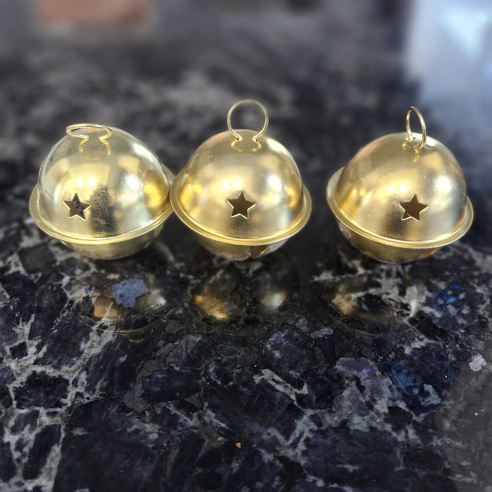 Gold Star Cutout Bells Set Of 3